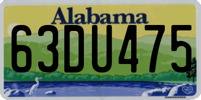 AL license plate 63DU475
