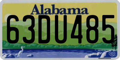 AL license plate 63DU485