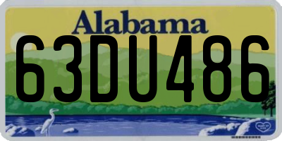AL license plate 63DU486