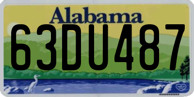 AL license plate 63DU487