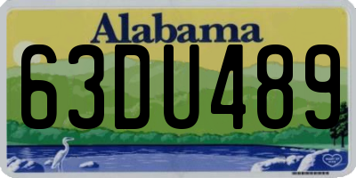 AL license plate 63DU489