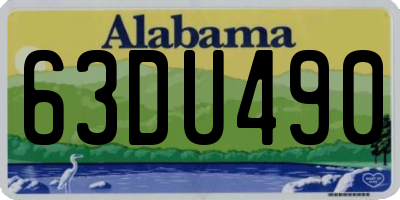 AL license plate 63DU490