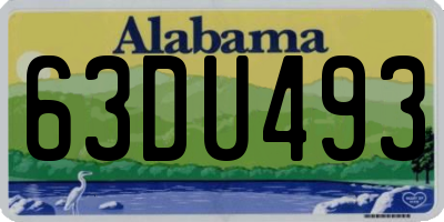 AL license plate 63DU493
