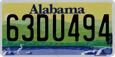 AL license plate 63DU494