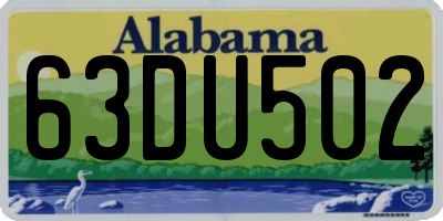 AL license plate 63DU502