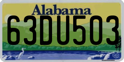 AL license plate 63DU503