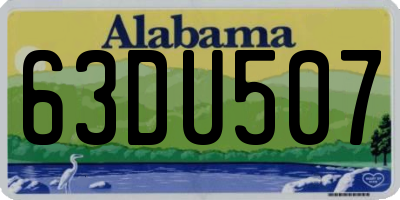 AL license plate 63DU507