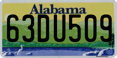 AL license plate 63DU509