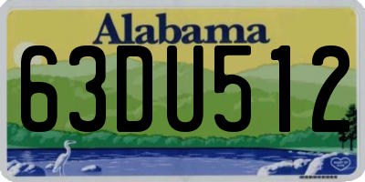 AL license plate 63DU512