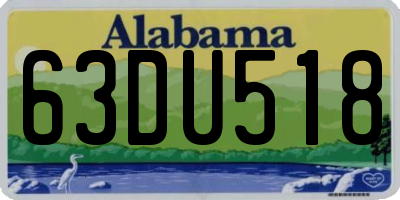 AL license plate 63DU518