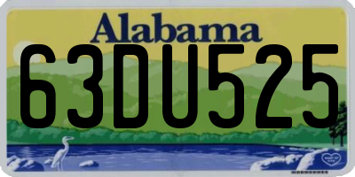 AL license plate 63DU525