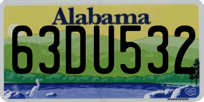 AL license plate 63DU532