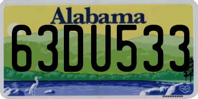 AL license plate 63DU533