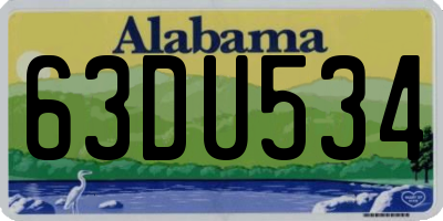 AL license plate 63DU534