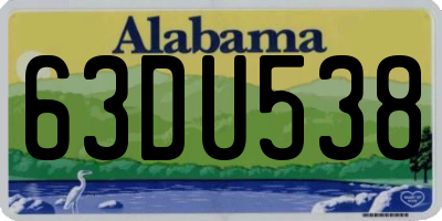 AL license plate 63DU538