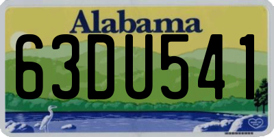 AL license plate 63DU541