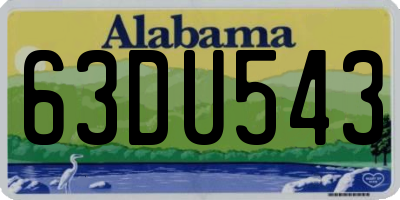 AL license plate 63DU543