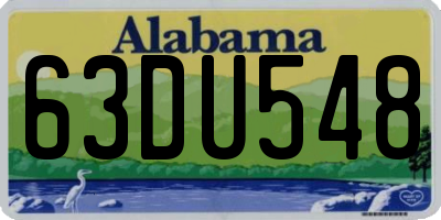 AL license plate 63DU548
