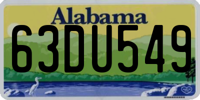 AL license plate 63DU549