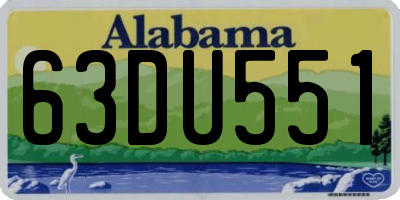 AL license plate 63DU551