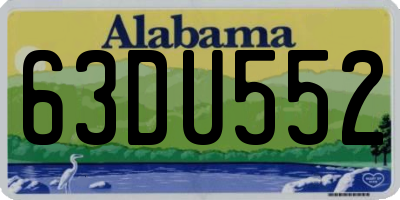 AL license plate 63DU552