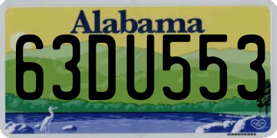AL license plate 63DU553