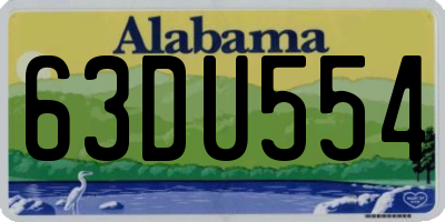 AL license plate 63DU554