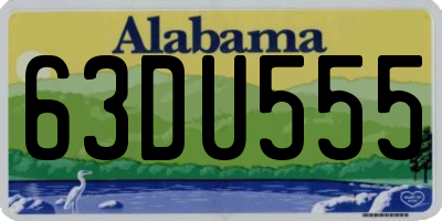AL license plate 63DU555