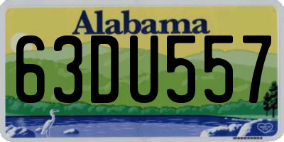 AL license plate 63DU557