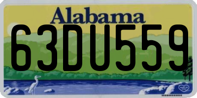 AL license plate 63DU559
