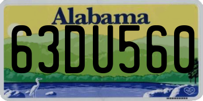 AL license plate 63DU560