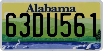 AL license plate 63DU561