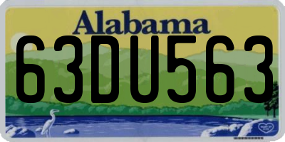AL license plate 63DU563
