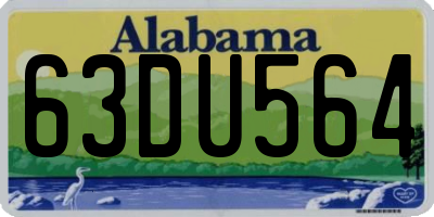 AL license plate 63DU564