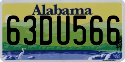 AL license plate 63DU566