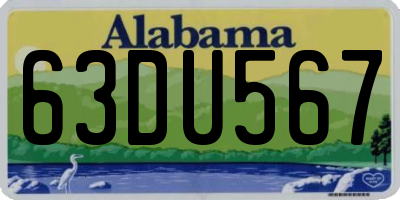AL license plate 63DU567