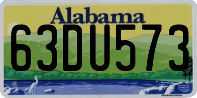 AL license plate 63DU573