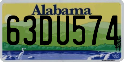 AL license plate 63DU574