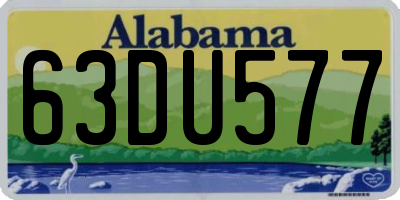 AL license plate 63DU577