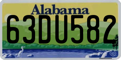 AL license plate 63DU582