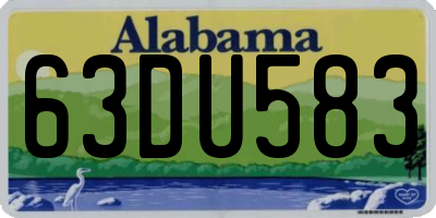 AL license plate 63DU583