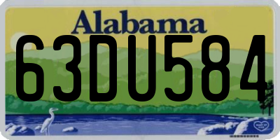 AL license plate 63DU584