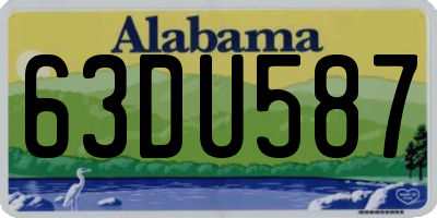 AL license plate 63DU587
