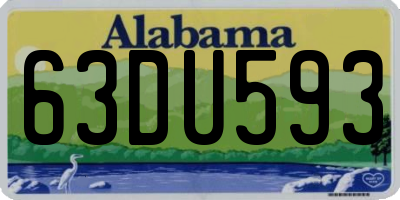 AL license plate 63DU593