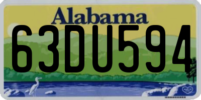 AL license plate 63DU594