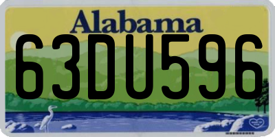 AL license plate 63DU596