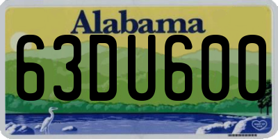 AL license plate 63DU600
