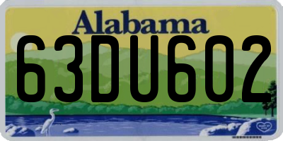 AL license plate 63DU602