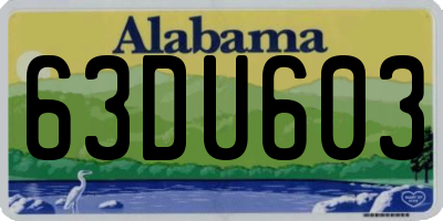 AL license plate 63DU603