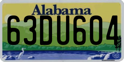 AL license plate 63DU604